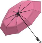 Rain-Mate Compact Travel Stick Umbrella - Pocket Portable Folding Windproof Mini Umbrella - Auto Open and Close Button and 9 Rib Reinforced Canopy