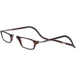 CliC Magnetic Closure Reading Glasses XXL with Adjustable Headband Tortoise 3.00