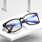 DRIP Blue Light Blocking Glasses Eyes Optics Computer Gaming Protect Filtering Men Women Anti Eyestrain Glare Headache Retro Vintage Fashion (Black)