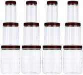 Amazon Brand - Solimo Checkered Airtight Jar Set of 12, plastic