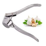 Jsdoin Professional Kitchen Garlic Press/Mincer/Crusher UK, Peeler Squeezer Heavy Duty Garlic Presser,User-Friendly Chopper, Easy to Clean and Durable