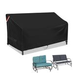 Loenel Outdoor Loveseat Cover, Waterproof 2-Person Outdoor Glider Bench Cover for Patio Double Swing Rocking Chair Loveseat, Patio Couch Covers - 48"L x 28"W x 35"H