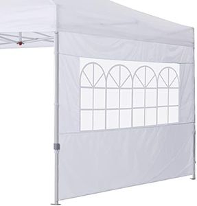 COOSHADE SunWall with Window for 10x10 Pop up Canopy Tent, 1 Pack Sidewall with Window Wall Only (White)