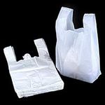 White Vest Style Plastic Carrier Bags - 13 x 19 x 23 - (1 box = 100 bags) - HEAVY DUTY by N / A