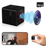 Spy Camera with 32GB Memory Card, Bextgoo Mini Camera WiFi for Home, 4K UHD Wire-Free Portable, Smart Motion Detection, 150° Wide View Angle, Nanny Cam, Night Vision