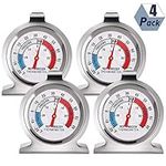 Refrigerator Freezer Thermometer Classic Series Large Dial Thermometer Temperature Thermometer for Refrigerator Freezer Fridge Cooler,Pack of 4