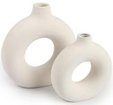 Ceramic Vases Set of 2,Modern Vases for Home Decor, White Boho Vases for Living Room Kitchen Mantle Bedroom Dining Table Office Farmhouse Decorative Vase for Decor