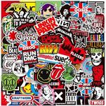 100Pcs Rock Band Stickers Music Car