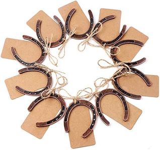 PartyTalk 30pcs Good Lucky Horseshoe Wedding Favors for Guests, Vintage Craft Horseshoe Favors with Kraft Gift Tags for Rustic Wedding Birthday Party Decorations