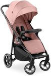 Hauck Shop N Care, Dark Pink - Lightweight Pushchair (only 8.5 kg) with Snack Tray, Cup Holder & Raincover, Compact & One Hand Folding, Fully Reclining from Birth up to 22 kg