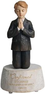 Grace4Joy Music Box Figurines, Confirmation Religious Musical, Hand Painted Catholic Confirmation Gifts Music Box for Birthday, Baby Shower, Baptism
