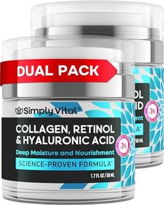 Anti-Aging Face Moisturizer with Retinol, Collagen & Hyaluronic Acid - Moisturizer Face Cream for Women & Men - Visibly Firming & Hydrating Neck Cream - Day & Night Skin Care - 1.7 fl oz (Pack of 2)