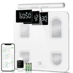 Scales for Body Weight Bathroom Scale, arboleaf Bluetooth Smart Digital Weighing Scales with 8 Electrode, 26 Body Composition Analyzer, High Precision Body Fat Scales for BMI Muscle Mass