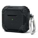 elago Solid Armor Case Compatible with AirPods 3 Case Cover - Compatible with AirPods 3rd Generation, Shock Absorbing Design, Durable TPU, Supports Wireless Charging, Full Body Protection (Black)