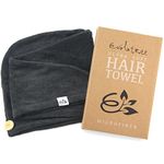 Evolatree Microfiber Hair Towel - Wet Hair Wrap Turbans - Rapid Dry, Anti Frizz Curly Hair Products - Quick Drying Cap, Plopping Tshirt Head Wraps for Women - Turban Hair Towels, Gym Salon Bath Shower