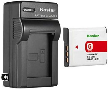 Kastar 1-Pack NP-BG1 Battery and AC Wall Charger Replacement for Sony NP-BG1, NP-FG1, NPBG1, NPFG1, G Type Battery, Sony BC-CSG, BC-CSGD, BC-CSGE Charger, Sony HDR-GW55, HDR-GW77 Digital Camera