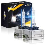 RDYCT D3S Xenon HID Headlight Bulbs 35W 8000K Cool White Ice Blue 66340 42403 42302 Replacement Lights, Pack of 2