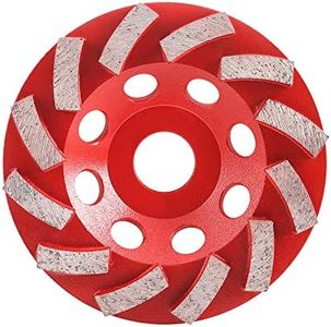 SHDIATOOL 4-1/2-Inch Concrete Turbo-Row Diamond Grinding Cup Wheel, 12-Segment, Fits 7/8" Arbor – Ideal for Hard Masonry, Marble & Concrete Grinding, Leveling & Coating Removal