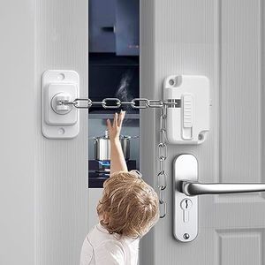 KIZZHISI Cabinet Locks for Babies (2 Pack), Heavy Refrigerator Lock, for Fridge, Cabinets, Drawers, Dishwasher, Toilet, Window and Child Locks for Cabinets, Strong non-marking Adhesive No Drilling