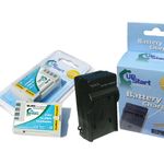 2 Pack - BLM5 Battery Replacement + Charger (1620mah, 7.4v, Li-ion) for Olympus Digital Camera - Compatible with Olympus E-500, Olympus E-510, Olympus E-520, Olympus E-5, Olympus E-1, Olympus E-3