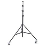 13ft 4M Heavy Duty Light Stand with Pulleys, Adjustable Metal Tripod Stand Air Cushioned, Photography Wheeled Stand for Photo Studio Monolight, Softbox, Reflector and Other Photographic Equipment