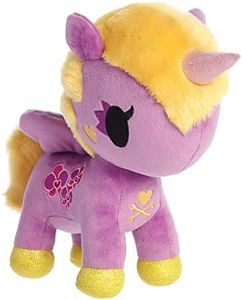 Aurora Enchanting Tokidoki Flower Power Orchid Unicorno Stuffed Animal - Bright & Colorful Design - Showpiece Plush - Purple 7.5 Inches