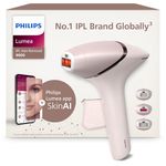 Philips Lumea 9900 Series, IPL Hair Removal Device, Laser Hair Removal Alternative, SenseIQ and SkinAI Technology, 3 Attachments for Body, Face and Precision Areas, Corded & Cordless Use, BRI953/02
