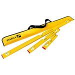 Stabila PRO SET 80 AS spirit levels, 48″ (120 cm) / 24″ (60 cm) / 12″ (30 cm) With Carrying Case