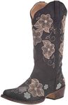 ROPER Women's Western Boot, Black, 8.5