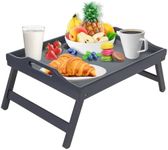 Mosii Grey Bamboo Bed Tray Table Wi