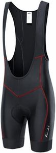 Przewalski Men’s 3D Padded Cycling Bike Bib Shorts, Bicycle Biking Bib Shorts