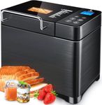 17-in-1 Bread Maker, 2LB Smart Bread Machine with Ceramic Pan, Auto Nut Dispenser, 2 Paddles, 1Hour Keep Warm, Bread Maker Machine with 3 Crust Shades&Colors, Gluten-Free, Yogurt, Dough