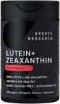 Sports Research® Lutein and Zeaxanthin Capsules - Eye Health Support Supplement Made with Lute-Gen® and Organic Coconut Oil - Vegan Friendly & Non-GMO Verified - 120 Veggie Softgels