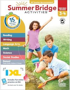 Summer Bridge Activities 3rd to 4th Grade Workbook, Activity Book With Math, Language Arts, Reading Comprehension, Science, Social Studies, Writing, Fitness, Flash Cards, Stickers and More
