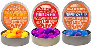 JA-RU Lab Putty Color Changing Heat Sensitive (3 Pack, Assorted) Best Thinking Smart Crazy Stress Putty with Tin, Sensory Toy Stress Relief 9576-3A