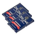 Zig-Zag - Free Burning Rolling Papers, 3 Booklet Pack, 100 Leafs per Pack, Single Wide (Regular) Size, Kut Corners Easy Rolling, 100% Natural Gum Arabic, No Bleach, Authentic (Blue)