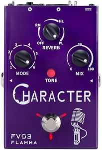 FLAMMA FV03 Vocal Effects Pedal Voice Processor Vocal Amplifier Stompbox Voice Changing Sounds Like Robot Male Female Baby with Delay Reverb Effects for Polishing Up Vocals Includes Guitar Playing