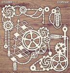 CrafTreat Steampunk Chipboard Embellishments for Card Making and Scrapbooking - Steampunk Bulbs - Size: 5.5X6 Inches - Laser Cut Chipboard Embellishments for Crating Mixed Media