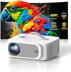 [Official-Apps/AI Movin 2.0 OS/1800 ANSI] Portable-Projector-4k with WiFi and Bluetooth, 35W DoIby Audio, AI Auto Focus with HDR10+, Lisowod 4k Support Outdoor Smart Proyector Compatible with Netflix