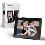 Nixplay 8 inch Touch Screen Digital Picture Frame with WiFi (W08K) - Black-Silver - Share Photos and Videos Instantly via Email or App - Preload Content