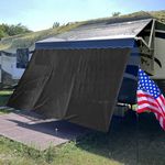 Dulepax RV Awning Shade Screen 8'X14'3'' Black Mesh RV Awning Screen Improves Shadow and Privacy,Universal Trailer Camper Awning Shade Screen UV Blocker,RV Awning Sun Shade Screen with Complete Kits