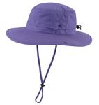 Connectyle Outdoor Sun Hat for Women UPF 50+ Fishing Hiking Gardening Hat Breathable Mesh Cowboy Hat Summer Beach Hat Purple