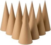 Crafjie 10PCS Paper Mache Cones Ope