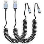 Coiled Lightning Cable 6ft, Retract