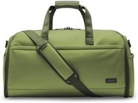 Halfday Convertible 2-in-1 Vegan Leather Premium Garment Duffel Weekender Bag 45L | Carry-On, Wrinkle-Free Travel, Hanging Suit Compartment, Shoe Pockets, Trolley Sleeve, Leaf