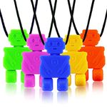 5 Pack Chew Necklaces for Sensory Kids - Oral Sensory Chew Toys for Autism, ADHD, SPD - Special Needs Chew Necklace Set