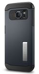 Galaxy S6 Edge Case, Spigen Slim Armor Galaxy S6 Edge Case with Kickstand and Air Cushion Technology and Hybrid Drop Protection for Galaxy S6 Edge 2015 - Metal Slate