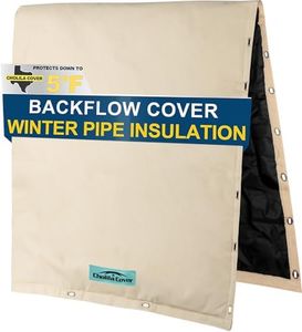 Cholila Cover Backflow Preventer Cover Insulated (5°F) - 16" W x 20" H Sprinkler Covers for Outside for 2-Way Opening Pipes - Backflow Insulation Cover with Thicker 7 Layers Fabric - Backflow Cover