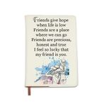 Friend Leather Journal Notebook Friend Gift Friendship Notebook Friend Birthday Gift for Bff Bestie Long Distance Friend Gift (friend notebook)