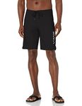 RVCA Men's Standard 4-Way Stretch Fixed Waist 20 Inch Boardshort, Rvca Stretch 20 Boardshort/All Black, 36